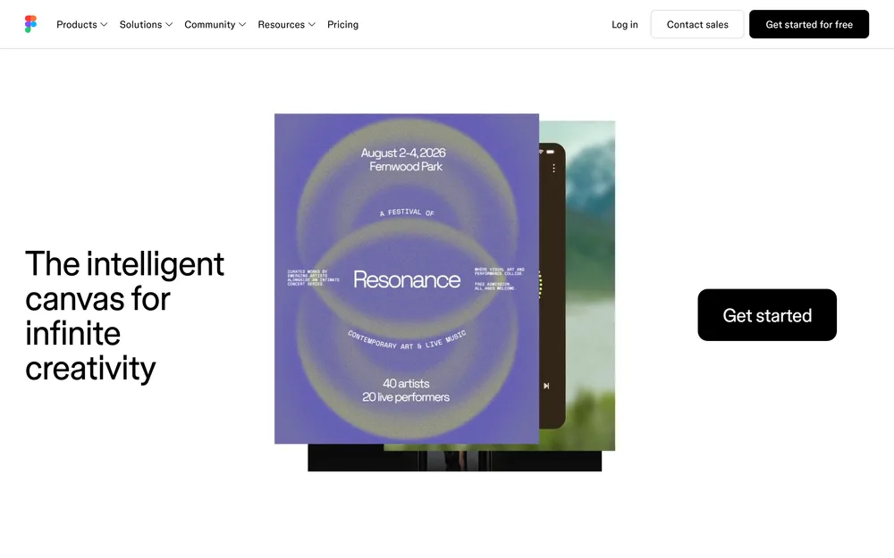 Figma landing page